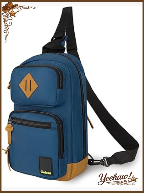 Handbags - Sling Crossbody Bag with Multiple Pockets Travel Daypack
